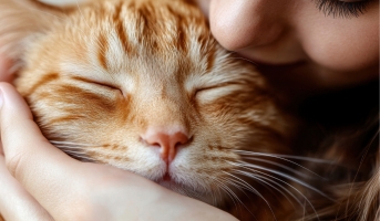 Elderly cat vocalising